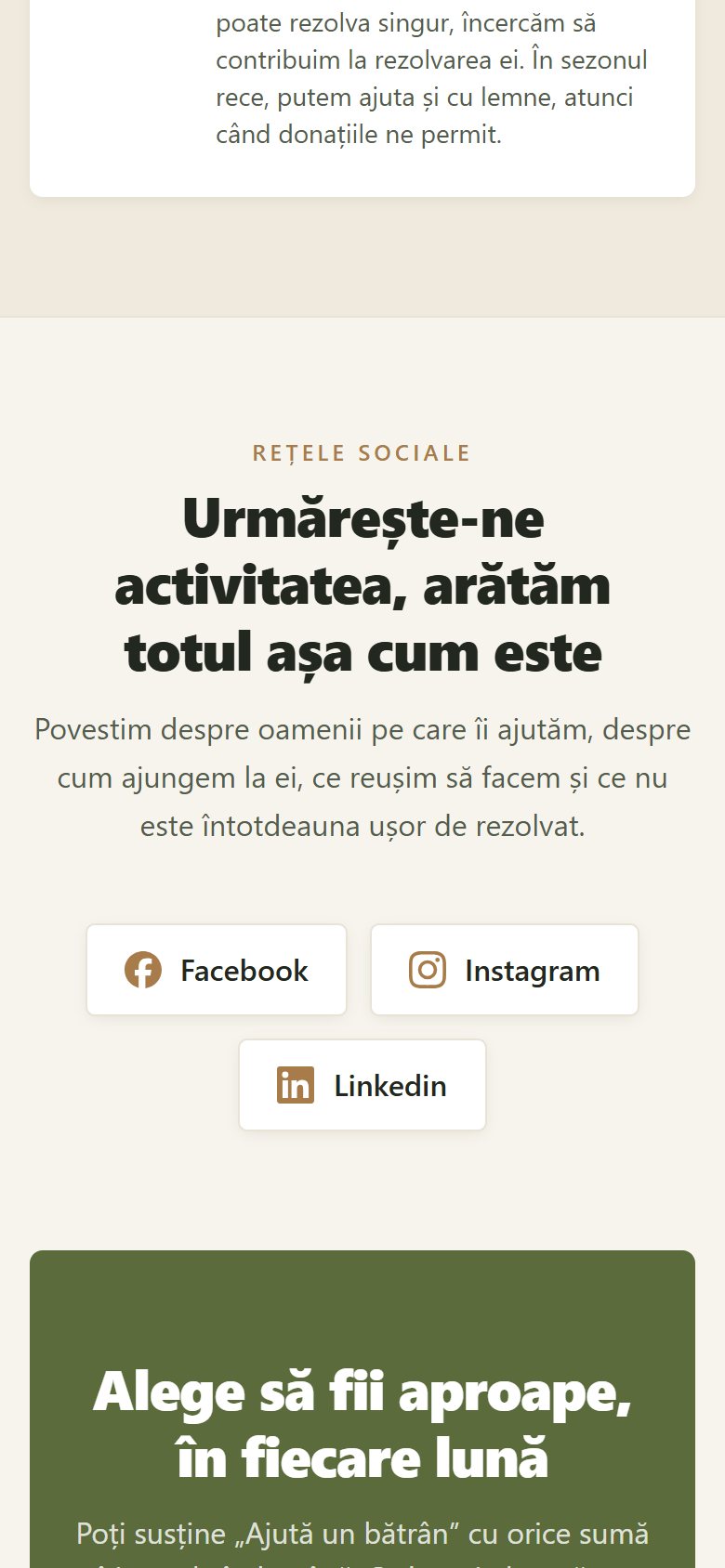 Ajută un bătrân – captură mobil