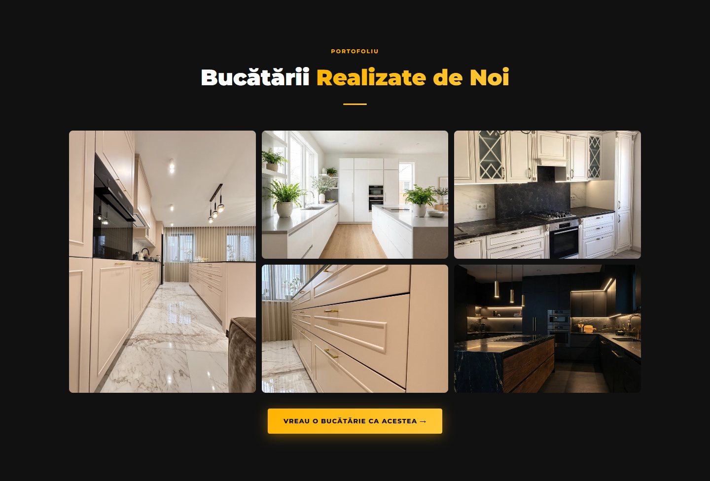 MOBILIÉ – Bucătării la comandă – captură desktop