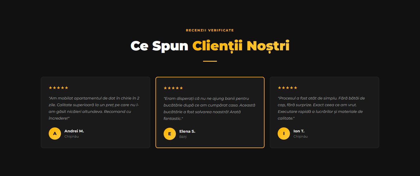 MOBILIÉ – Bucătării la comandă – captură desktop