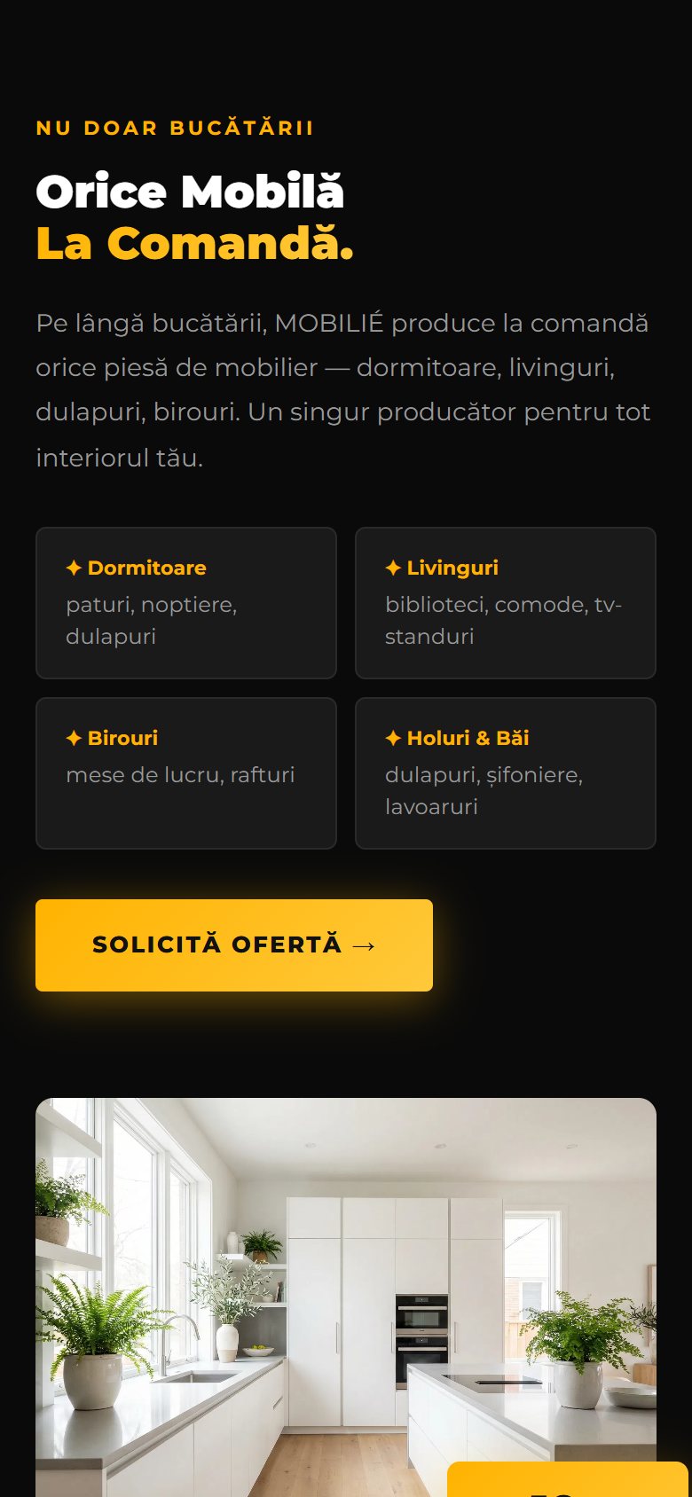 MOBILIÉ – Bucătării la comandă – captură mobil