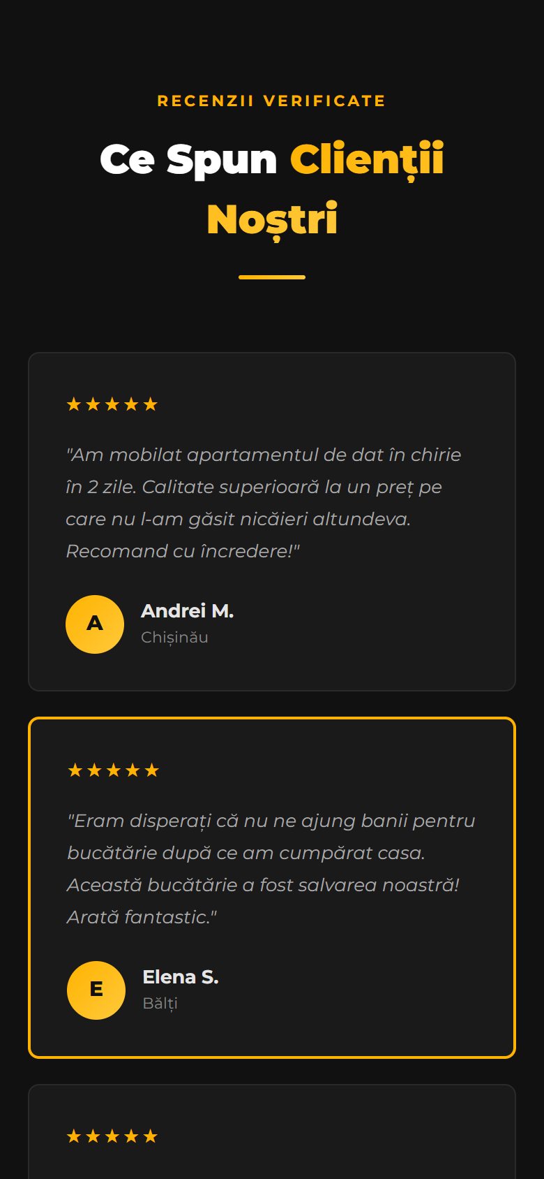 MOBILIÉ – Bucătării la comandă – captură mobil