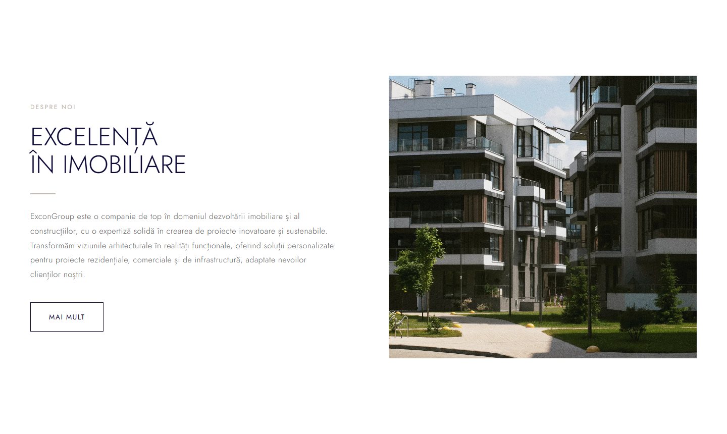 Excon Group – captură desktop