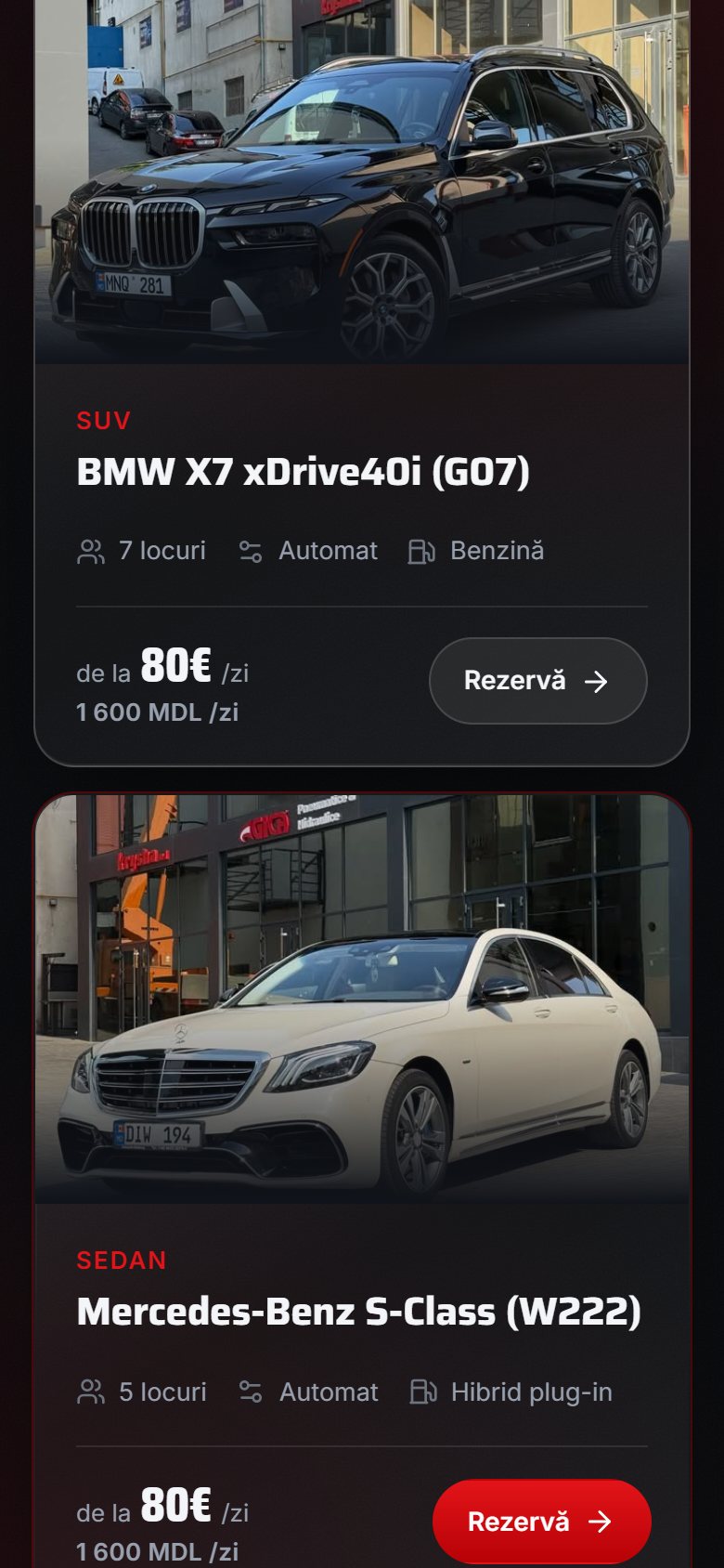 GB Rent – captură mobil