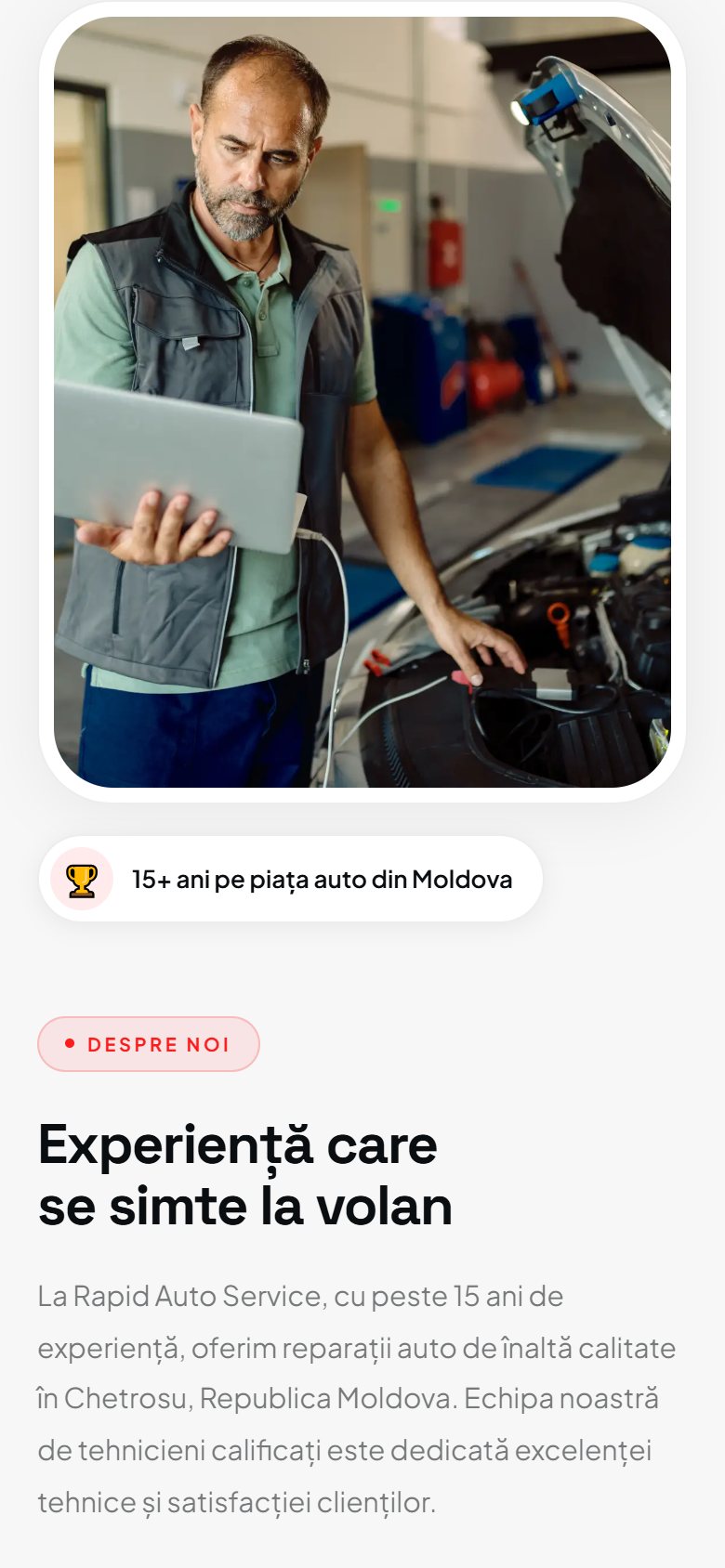 Rapid Auto Service – captură mobil