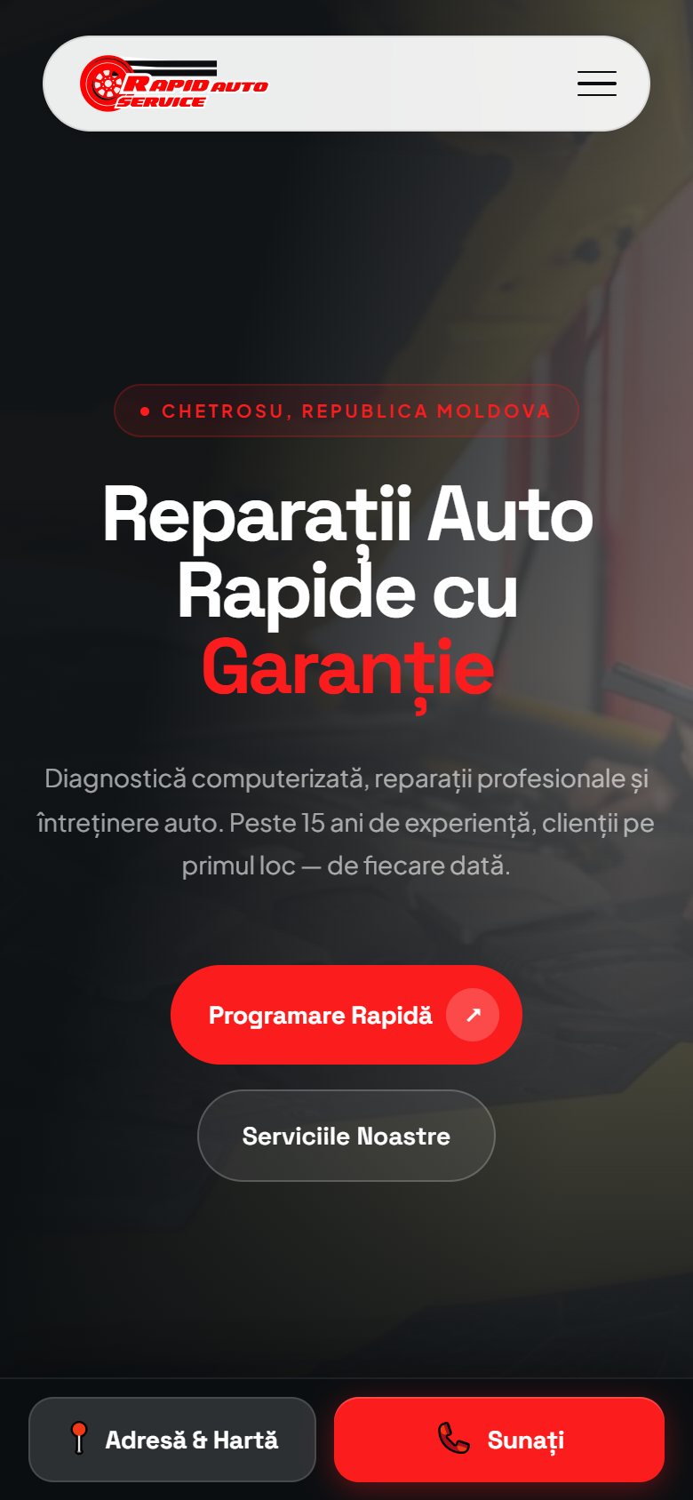 Rapid Auto Service – captură mobil