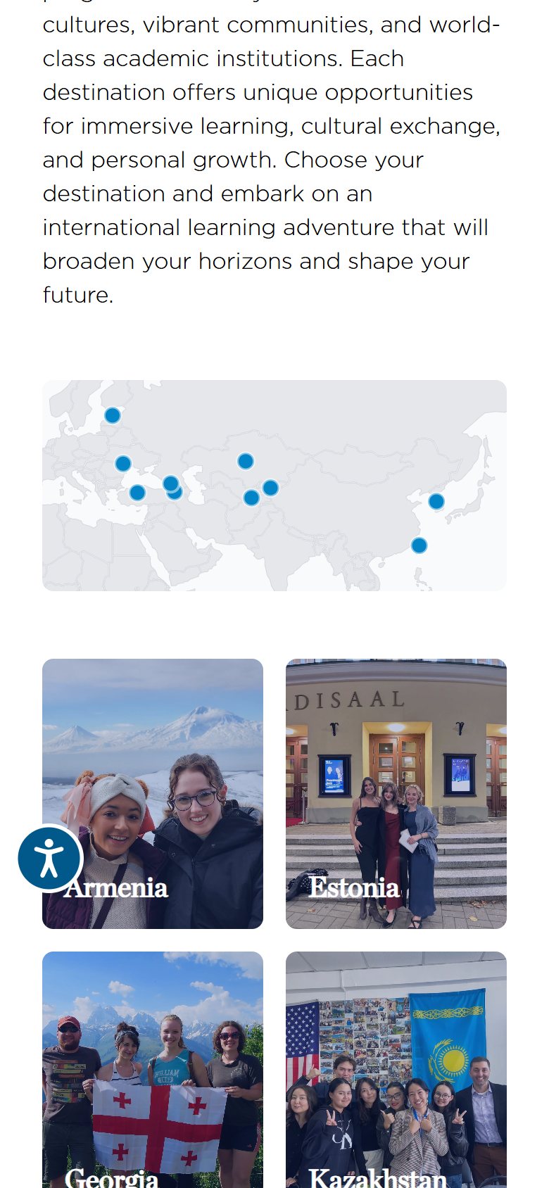 American Councils Study Abroad – captură mobil
