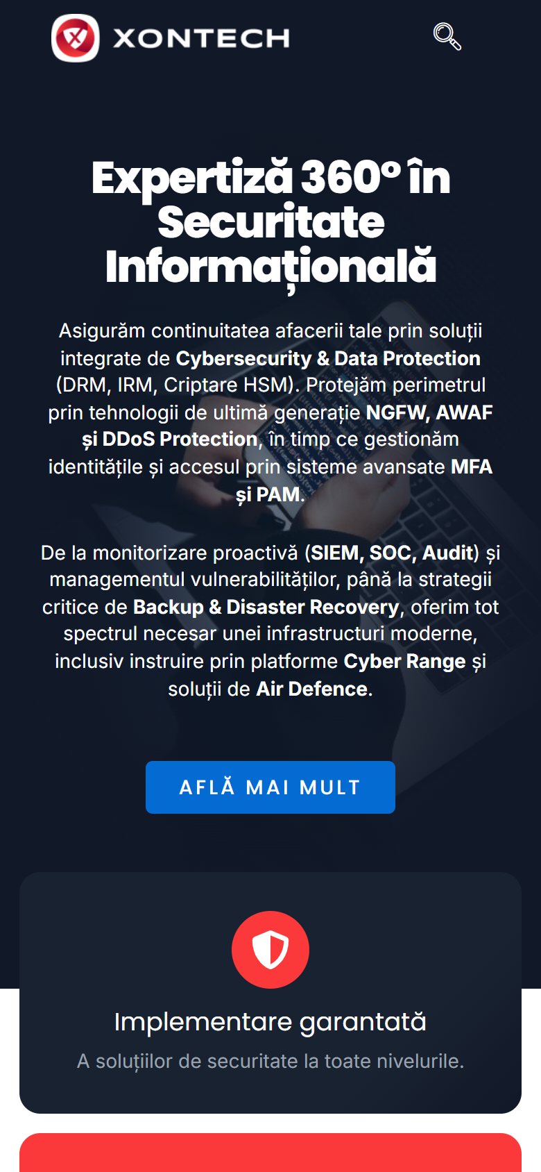 Xontech Systems – captură mobil